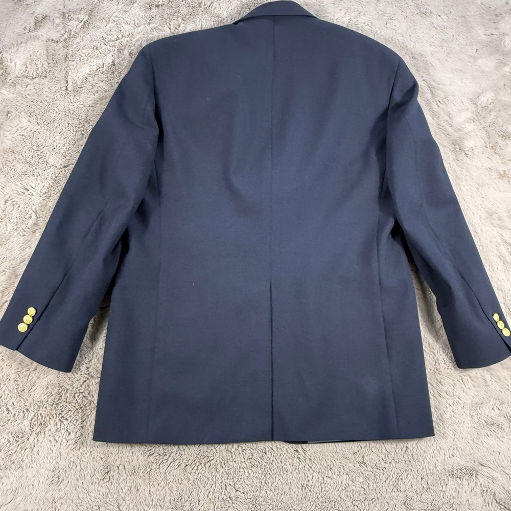Classic Stafford Men's Navy Blazer Sports Jacket with Gold Buttons Sz 40R - Picture 6 of 11